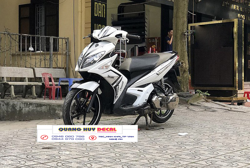 Tem trùm Nouvo LX trắng đen - Độ dán team trùm decal xe máy Nouvo LX trắng đen - Team trùm decal xe máy Nouvo rẻ đẹp và chất