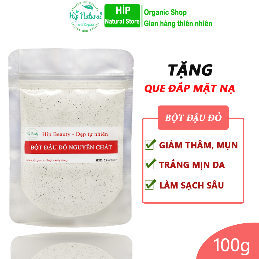 Bột đậu đỏ đắp mặt, bột đậu đỏ tắm trắng dưỡng da tự nhiên 100g