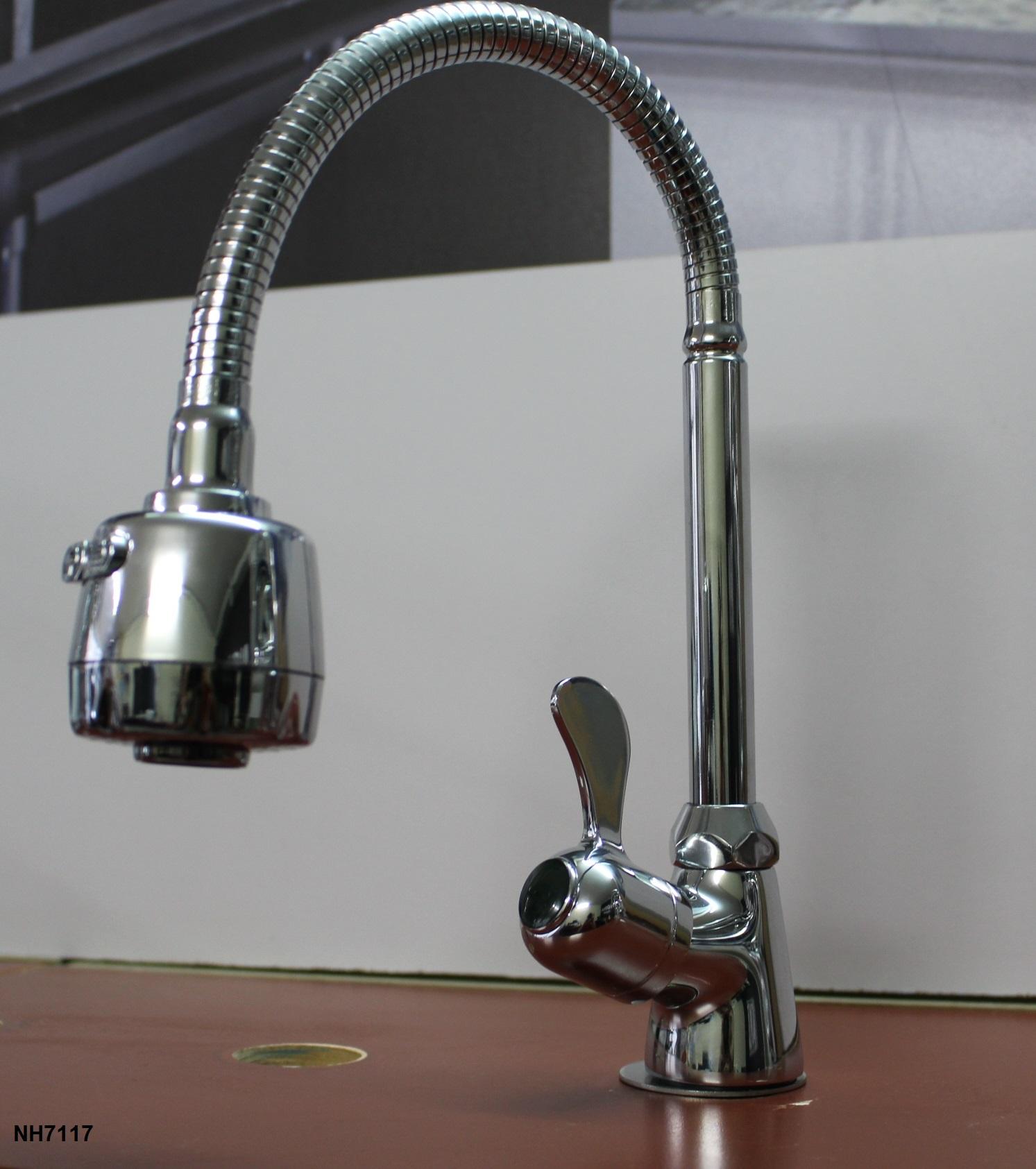 [HCM]Vòi rửa chén lạnh cần lò xo NH7117