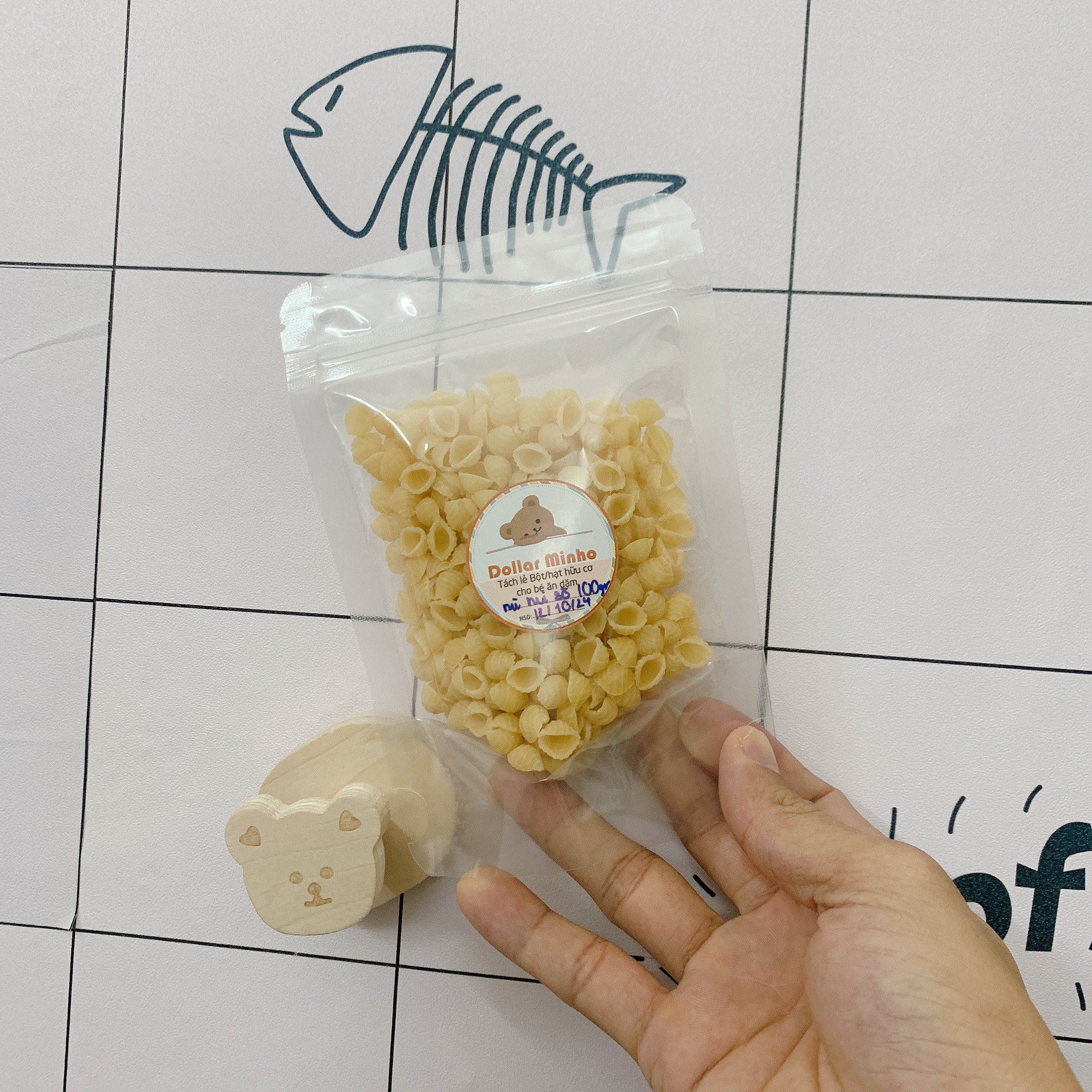 Mì nui các loại  tách lẻ 100g (nui xoắn, nui sao, nui chữ, mì semon, nui sò, nui vũ trụ)