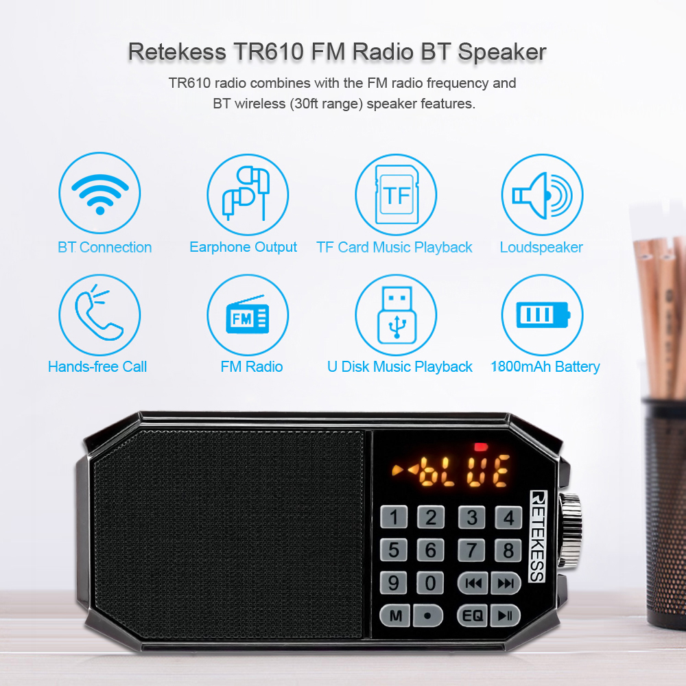 digital radio and bluetooth speaker