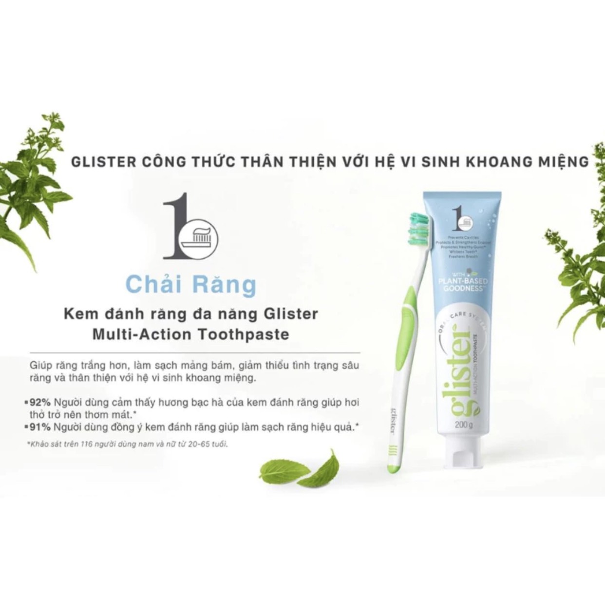 Kem Đánh Răng Đa Năng G..lis..ter Mul.ti-Ac.tion Tooth..paste 200g Mẫu Mới