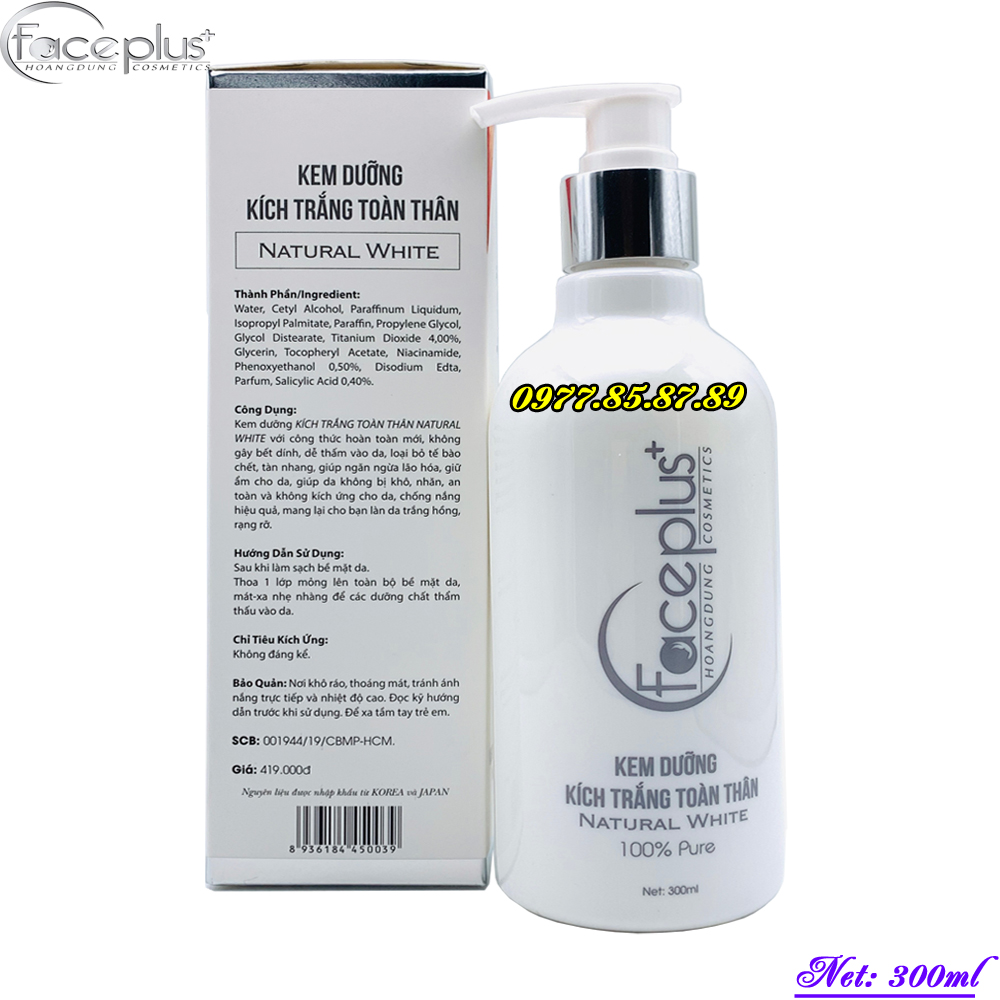 Kem Dưỡng Kích Trắng Toàn Thân Faceplus (300ml)