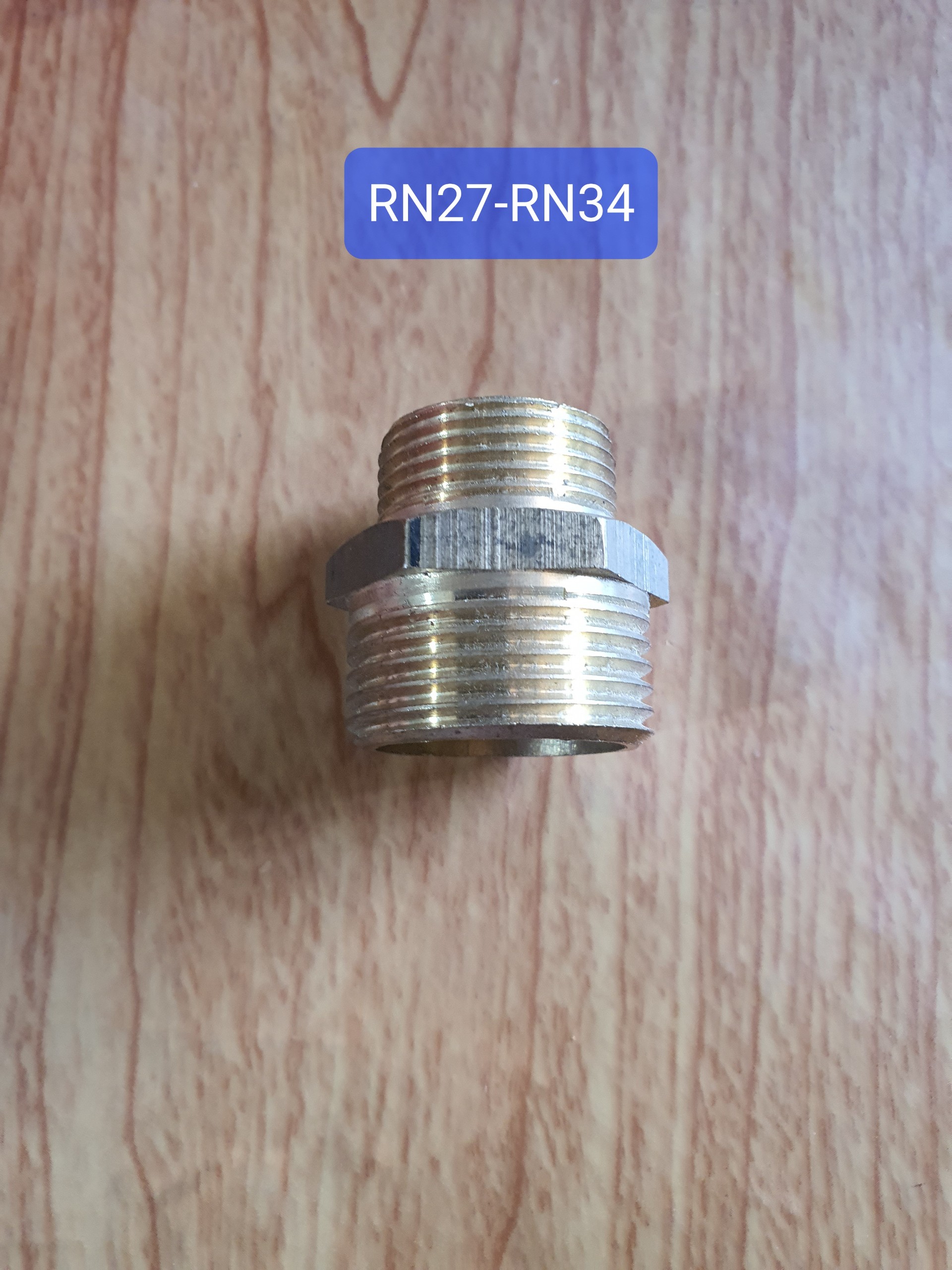 Brass connector, connector brass 2 head lace outside, double brass-brass nipple fitting