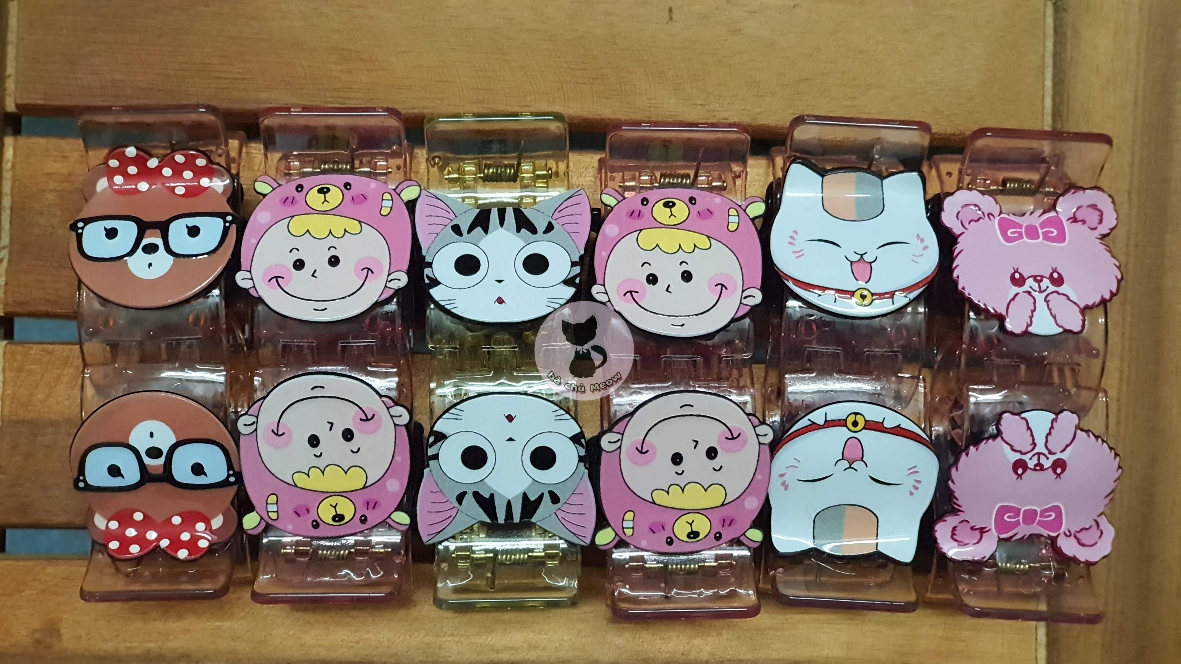 Kẹp Tóc Càng Cua 5 Răng In Hình Siêu Cute