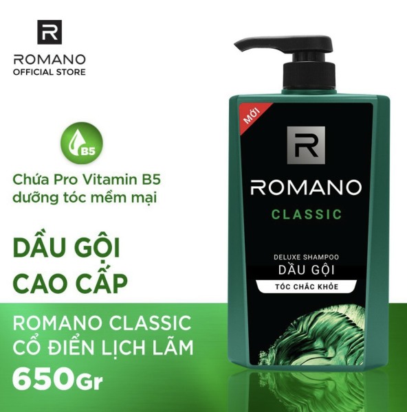 [HCM] Dầu gội hương nước hoa Romano Classic 650g