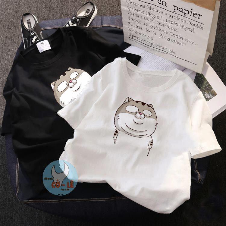 XẢ HÀNG - ĐỒNG GIÁ 19K Áo thun nữ form rộng in hình Mèo Ami Bụng Bự * Phúc Hậu * vải dày mịn mát