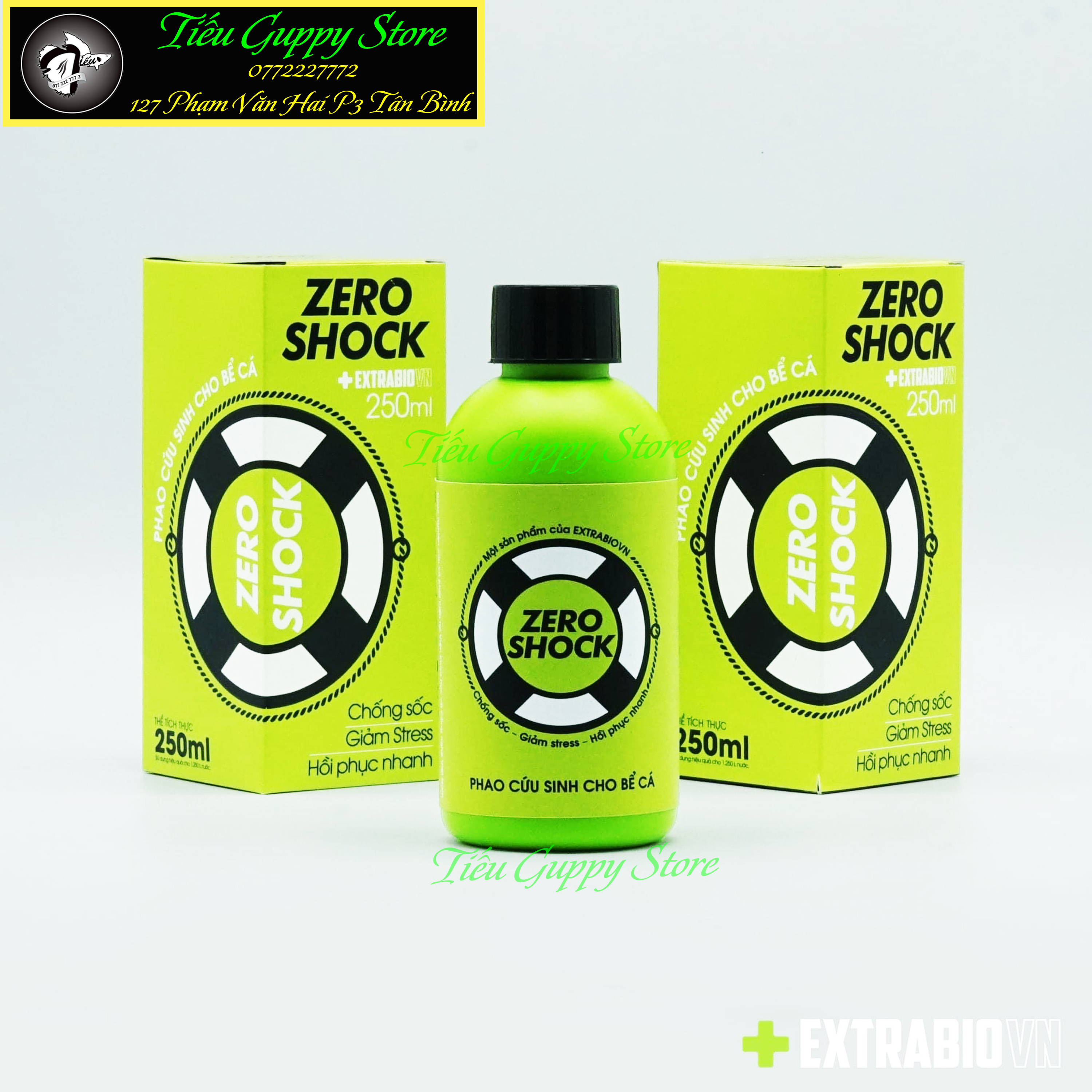 Extra bio zero shock - chông sốc | giảm stress | hồi phục nhanh cho cá cảnh