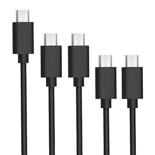 [HCM]Combo 5 Cáp Sạc Micro USB Aukey CB-D5 Siêu Bền - Hàng Chính Hãng