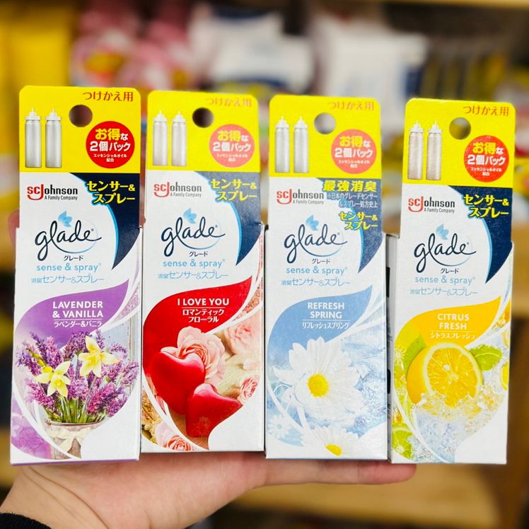 Set 2 chai tinh dầu thay thế máy xịt thơm phòng tự động glade johnson nội địa nhật bản - lõi thay thế