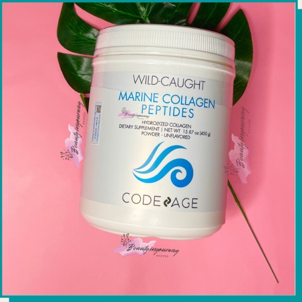 [TEM CHÍNH HÃNG CODEAGE] Bột Collagen Giúp Trẻ Hóa, Căng Mịn Da Code Age Wild Caught Marine Collagen Peptides 450g giá rẻ