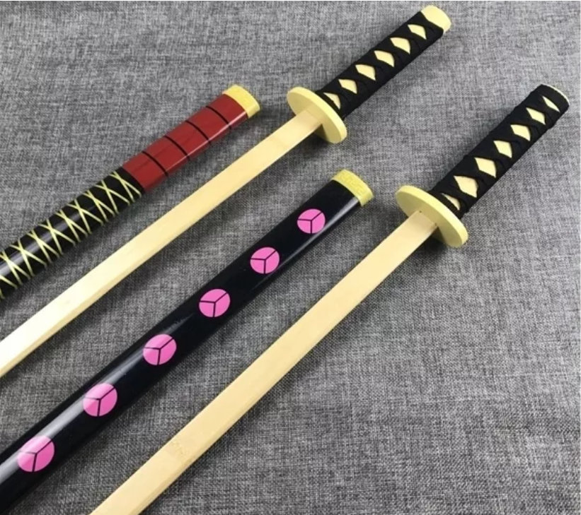 Mô Hình Kiếm Gỗ Zoro  kiếm nhật katana Dài 75cm ( lưỡi bằng gỗ )