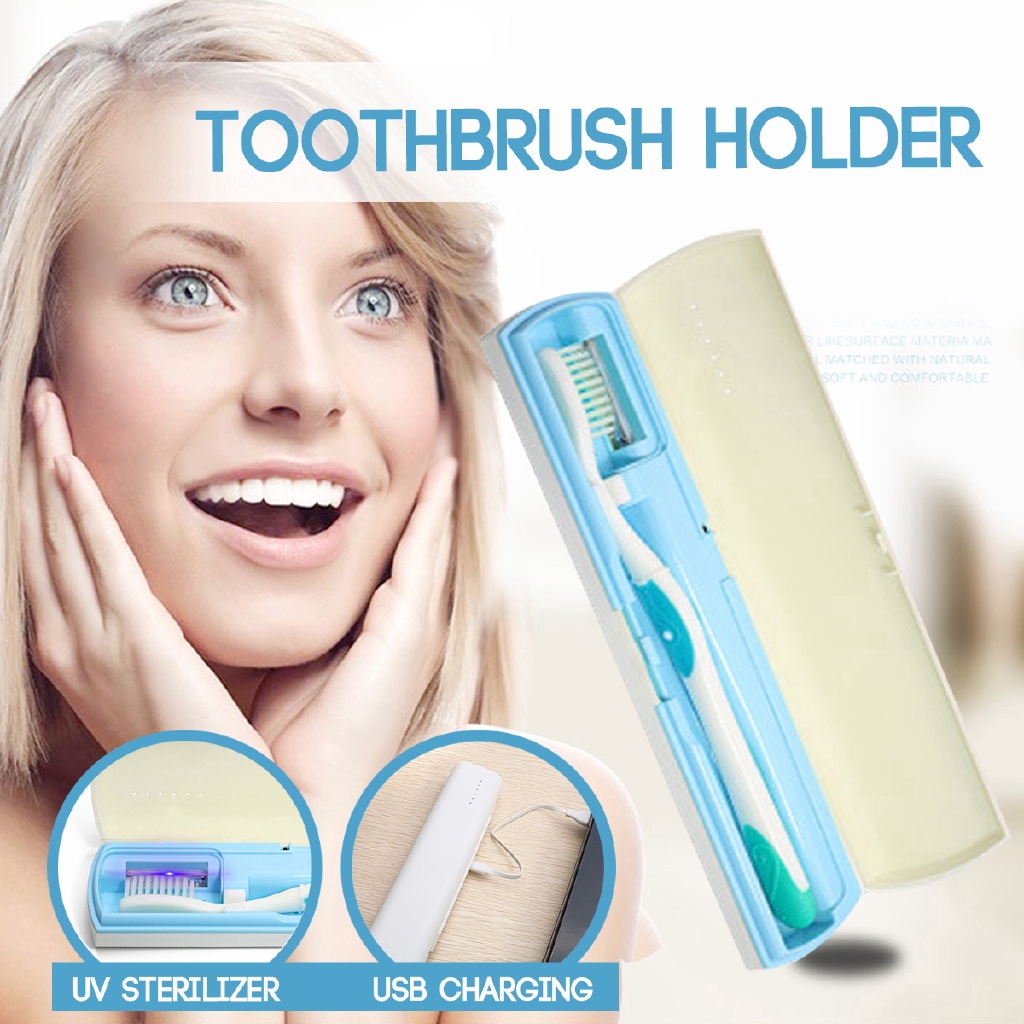 Portable Antibacteria Rechargeable UV Light Ultraviolet Toothbrush Automatic Toothpaste Dispenser Sterilizer Toothbrush Cleaner