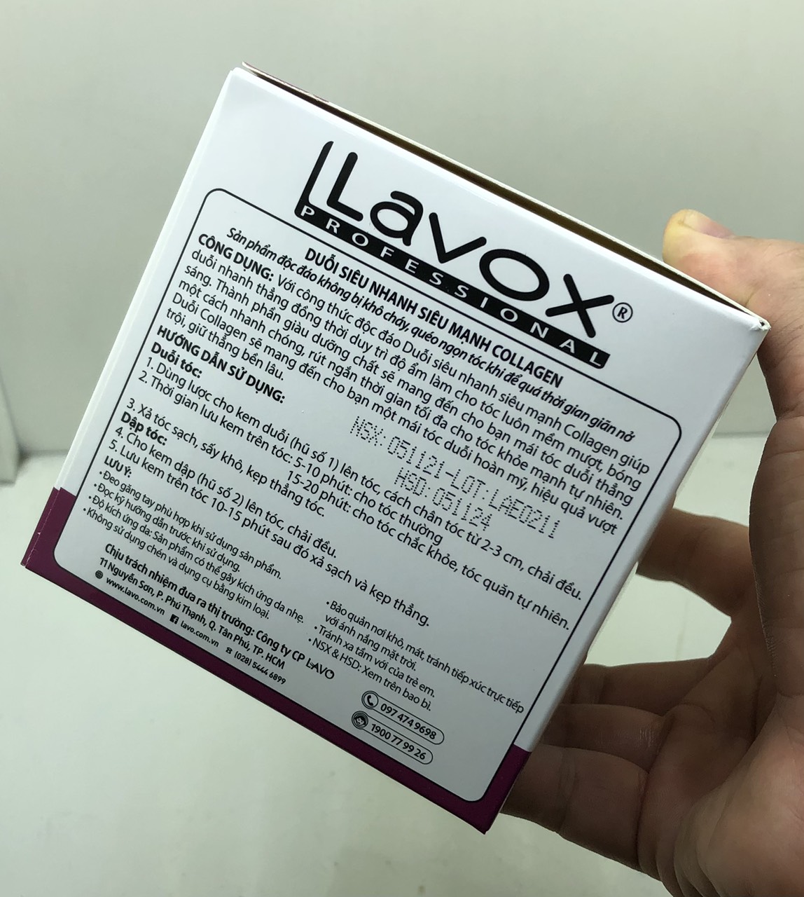 Duỗi tóc Lavox tím 500&1000ml