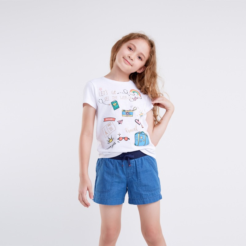 Quần short M.D.K Bé Gái - Pull On Shorts- Chamray