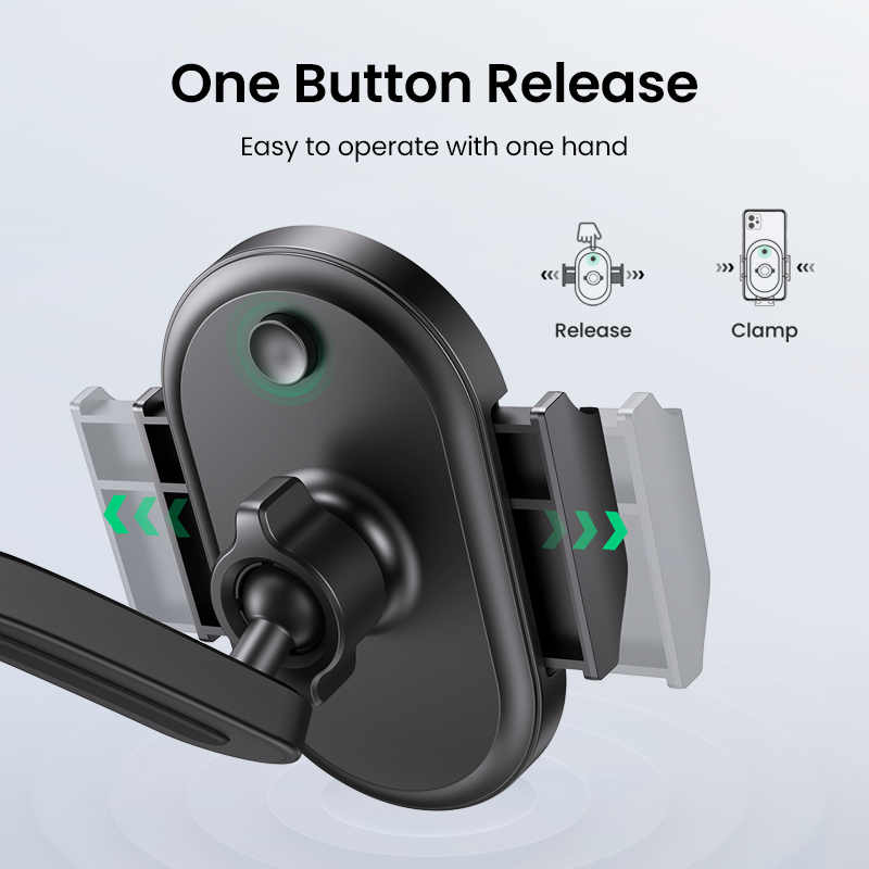 UGREEN Car Phone Mount Cellphone Holder for Car Windscreen Mobile Dashboard Mount Gravity Suction Cup Sticky Cradle Long Arm Clamp Stand Model：20473