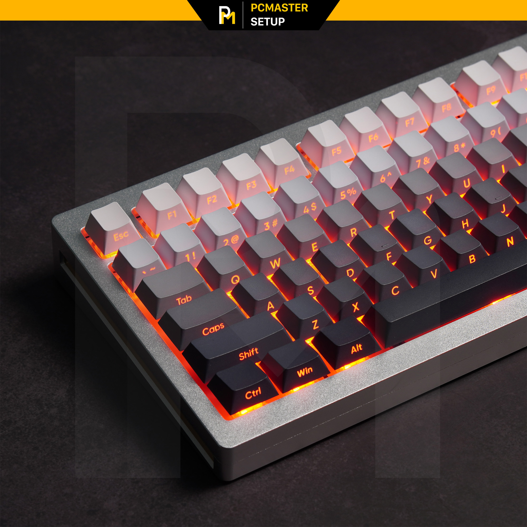 Keycap xuyên led Gradient Side print Cherry Profile  họa tiết double shot cao cấp