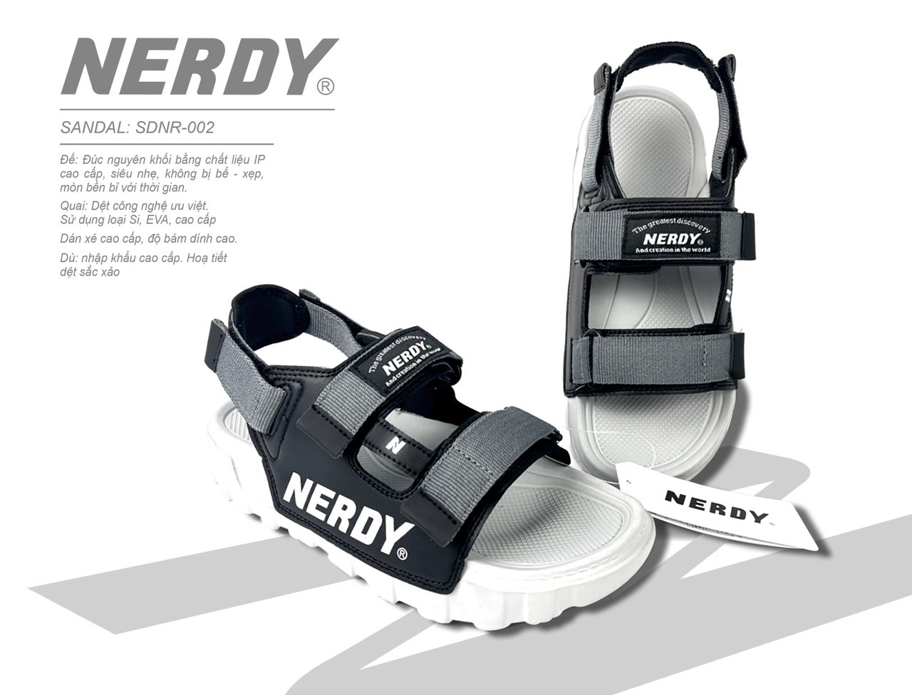 Dép Sandal Nam Nữ NERDY hàng VNXK