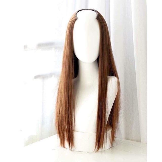 Tóc giả chữ u 😋FREESHIP😋 Tóc giả kẹp u thẳng 65cm