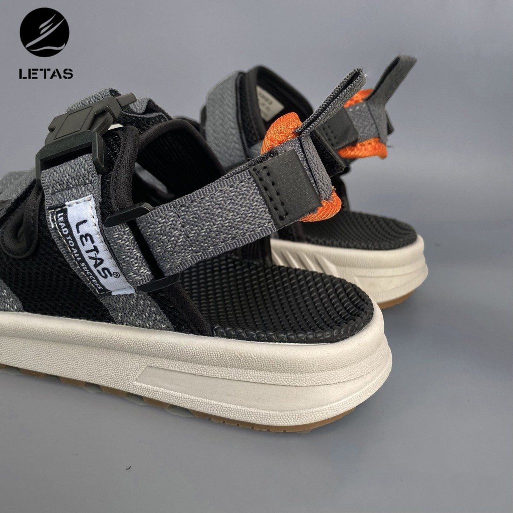 Sandal Nữ,Nam Letas Phản Quang D1003 Tro Ghi