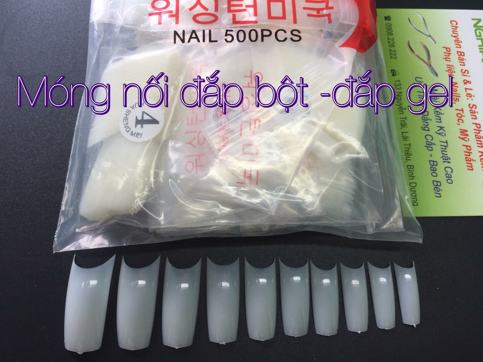 Móng tip(móng nối) phôm Hàn đắp bột,đắp gel