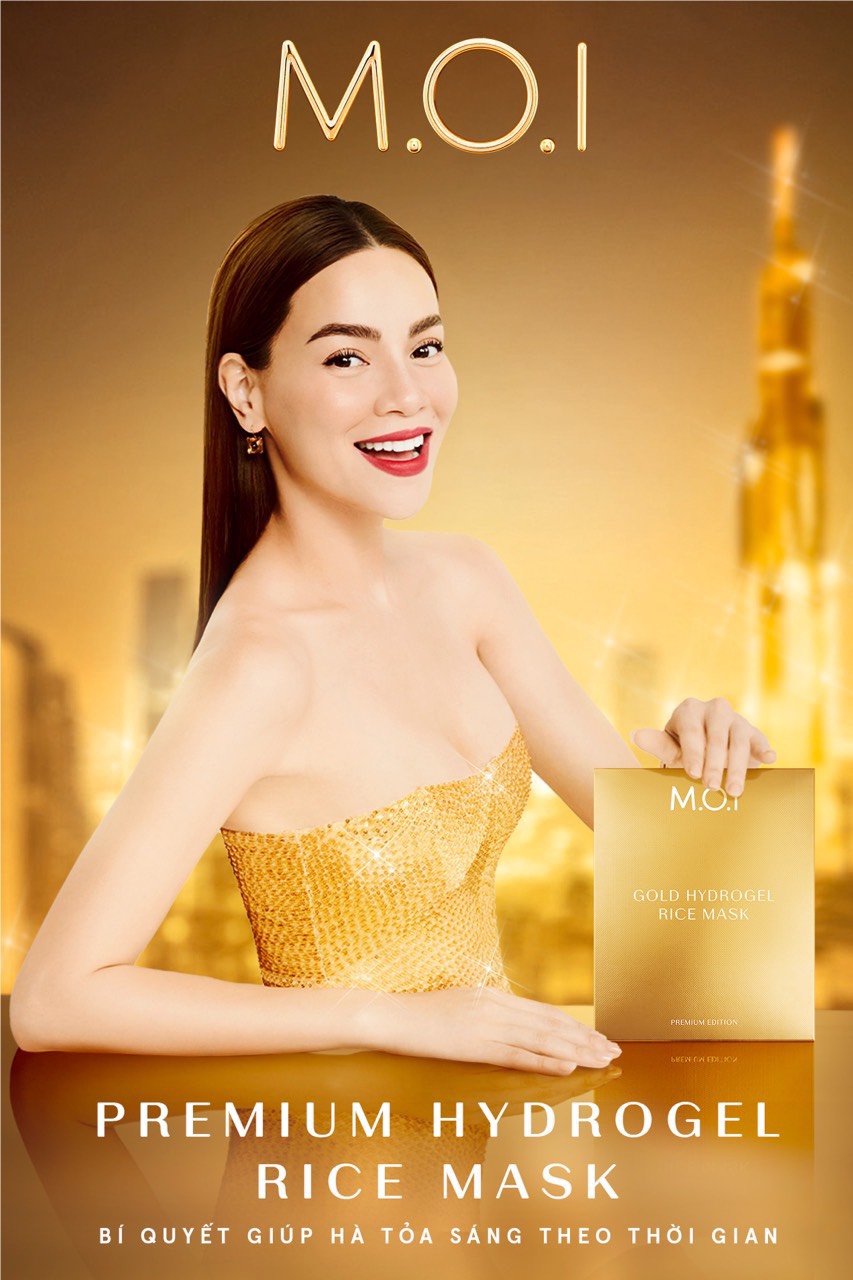 MẶT NẠ GẠO GOLD HYDROGEL RICE MASK M.O.I HỒ NGỌC HÀ (HỘP 3 MIẾNG)
