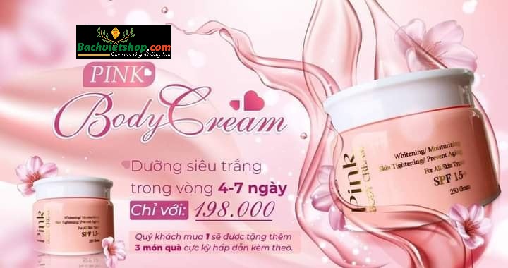 kem trắng da body pink(hải âu việt) trắng không hồi tone