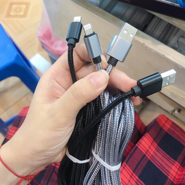 Cáp bọc dù 3m IPHONE/ SAMSUNG -