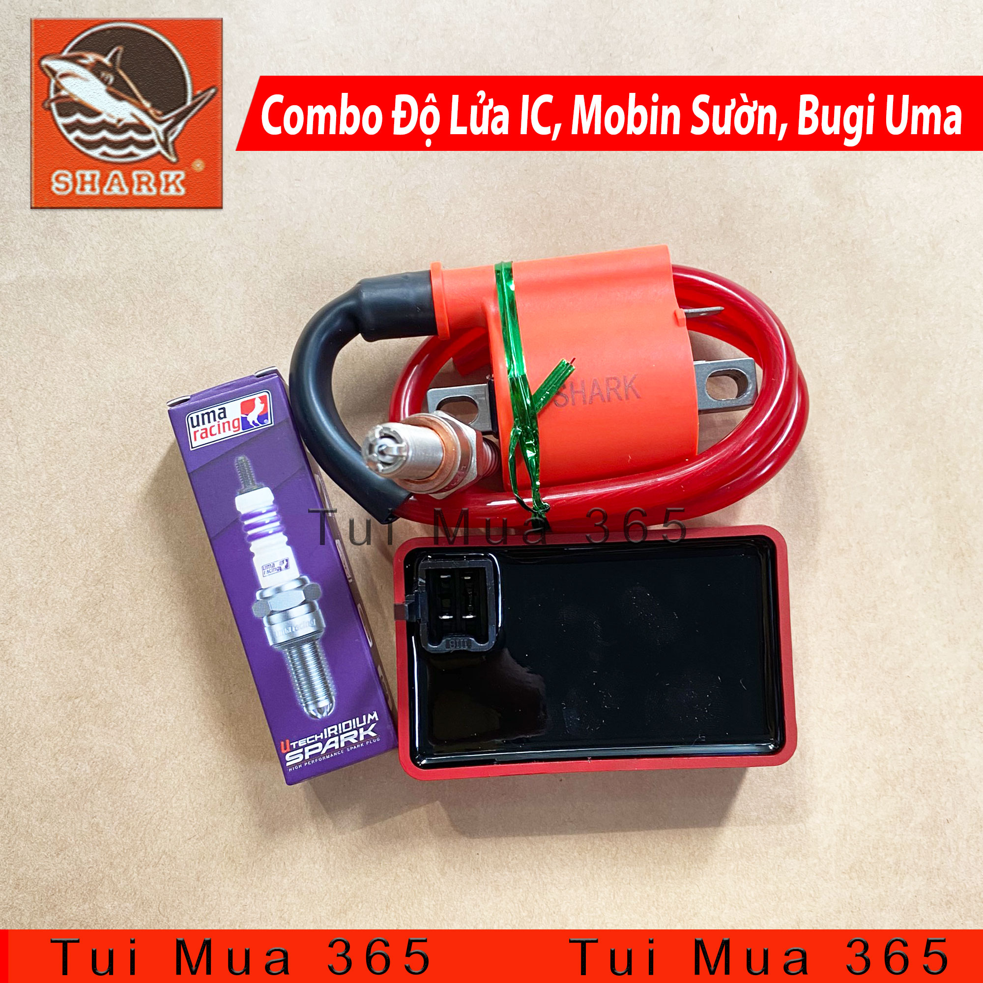 Combo Độ dàn lửa IC, Mobin, Bugi Uma cho Wave Alpha 110, Blade 110, Future 125
