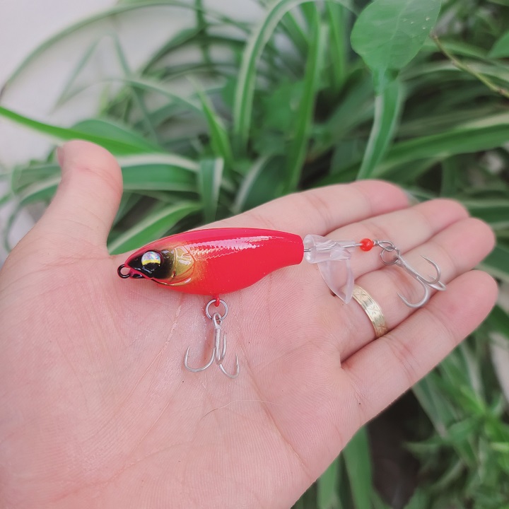 Mồi cá nhựa chân xoay mini chuyên lóc - lóc bông