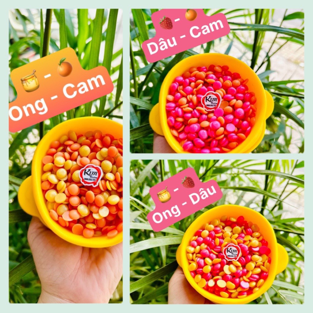 Sáp wax lông Siêu bám lông Hard wax beans Bluezoo 100g