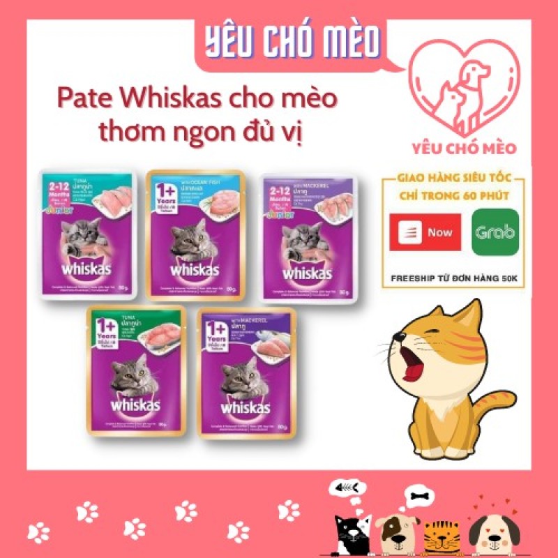 Pate Mèo Whiskas 85G - Pate Cho Mèo Con Và Mèo Trưởng Thành