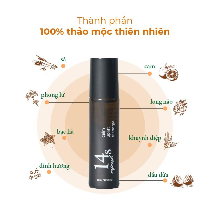 Tinh dầu lăn 2 trong 1 14S 14S5375 Refresh 10ml