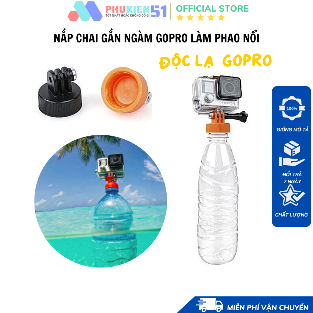 ActionCam GoPro floatable bottle cap