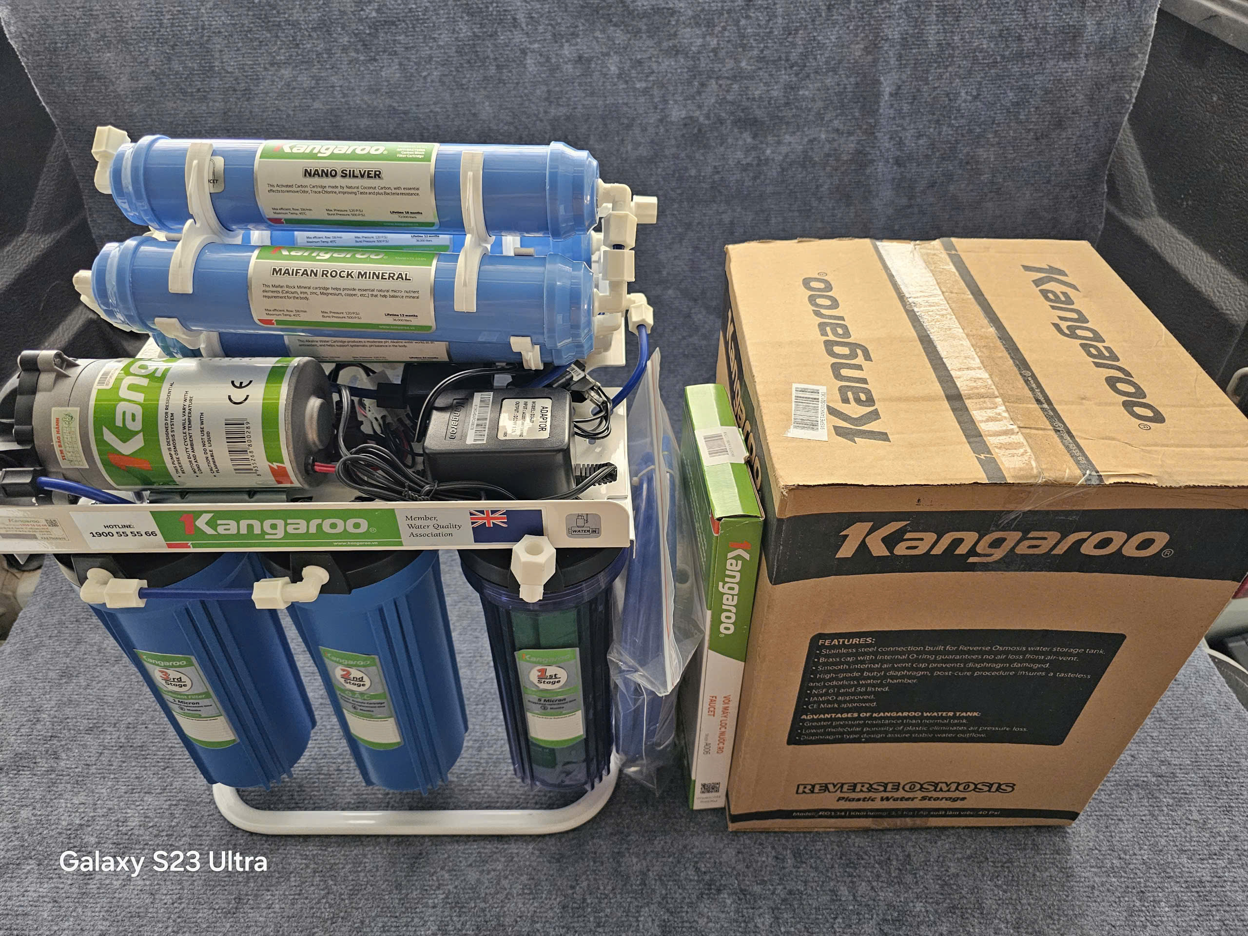 Máy lọc nước Ro Kangaroo để gầm 7 lõi, 8 lõi, 9 lõi