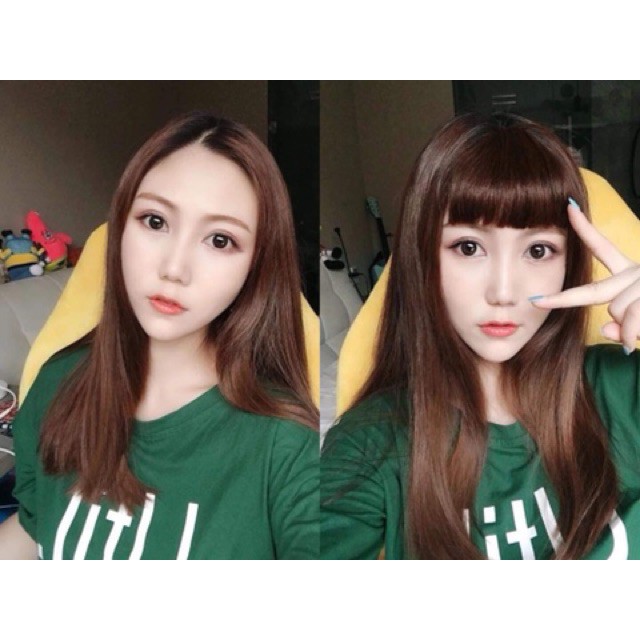 Tóc mái ngang dày ( mái ngố)