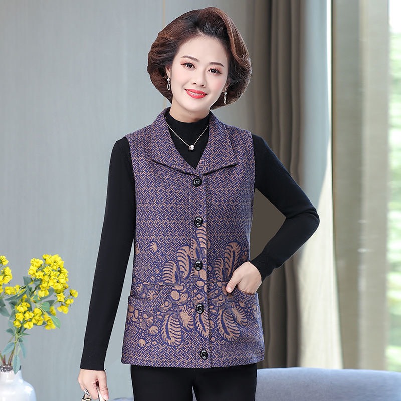 Áo khoác dạ trung niên nữ, áo khoác trung niên nữ, áo khoác mùa đông cho người già