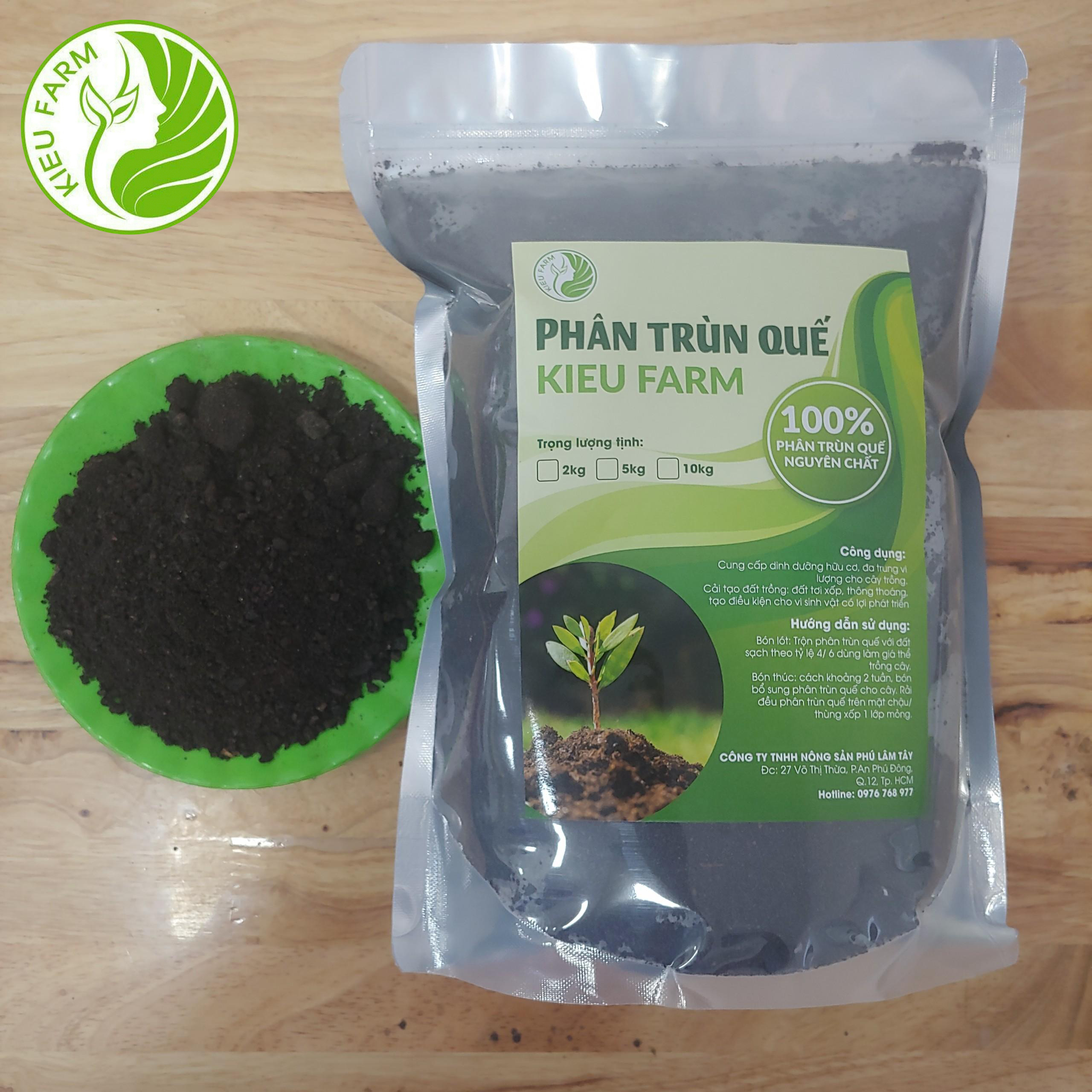 Phân trùn quế hữu cơ Kieu Farm 5kg
