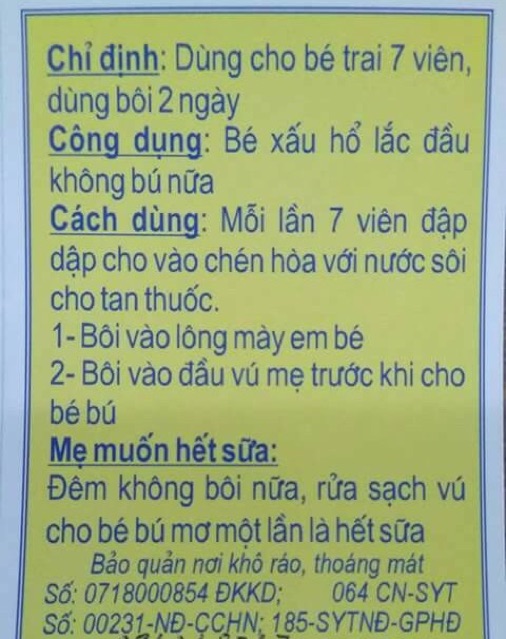thuốᴄ cai sữa an toàn cho bé
