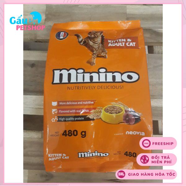 THỨC ĂN HẠT KHÔ MININO VỊ CÁ NGỪ CHO MÈO