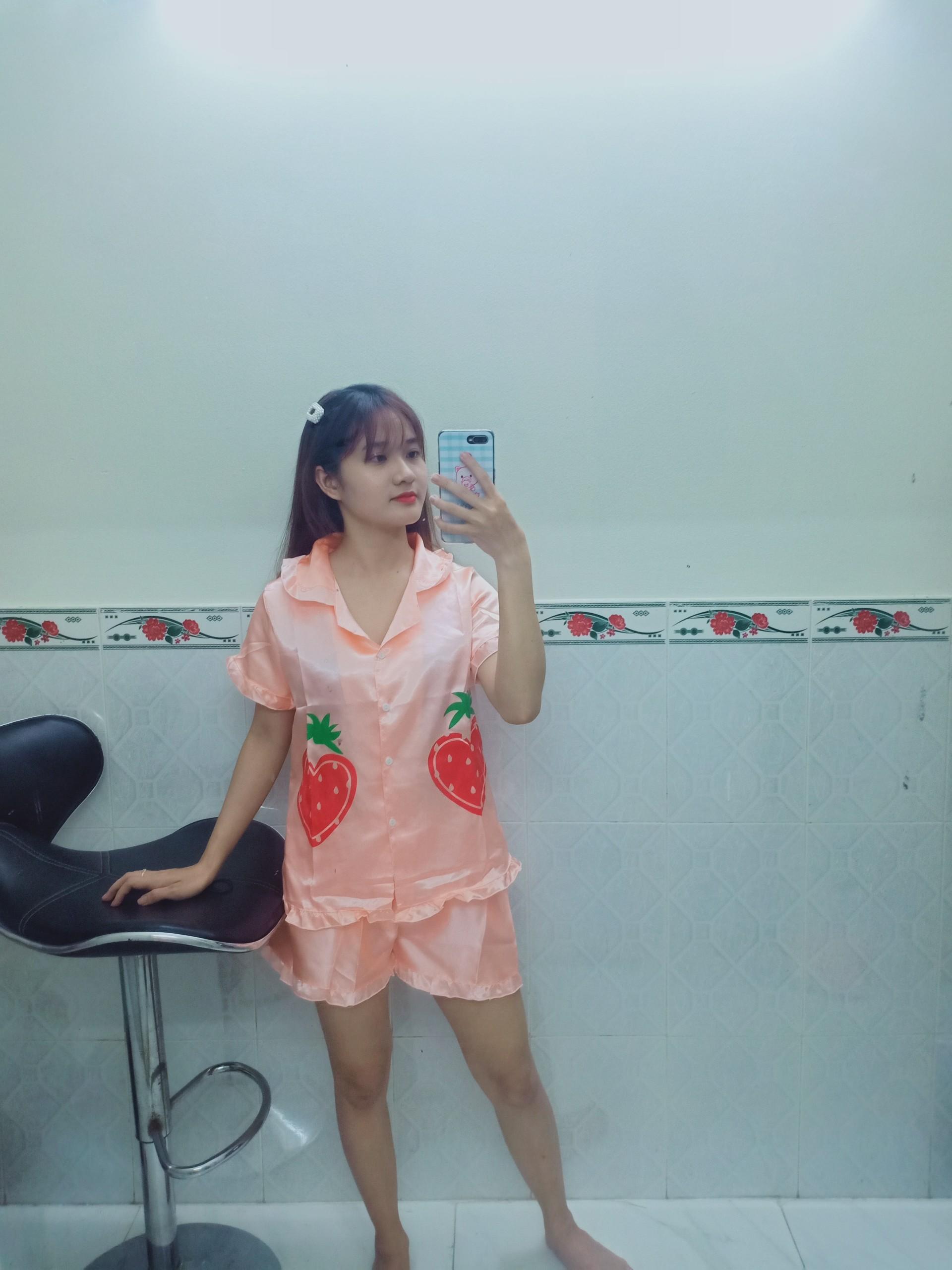SÉT BỘ PIJAMA MẶC NHÀ CỰC XINH CUTE . CHẤT KATE LỤA . pizama.