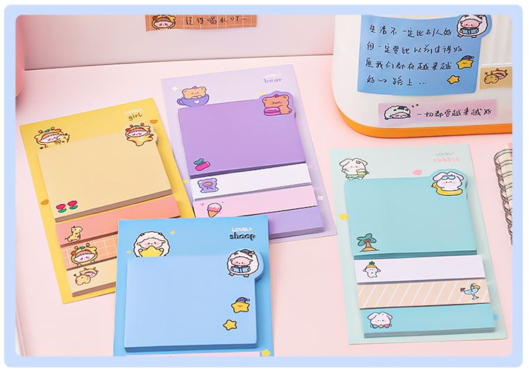 Giấy Note Ghi Chú Sticky Note 4 Màu 80 Tờ H172