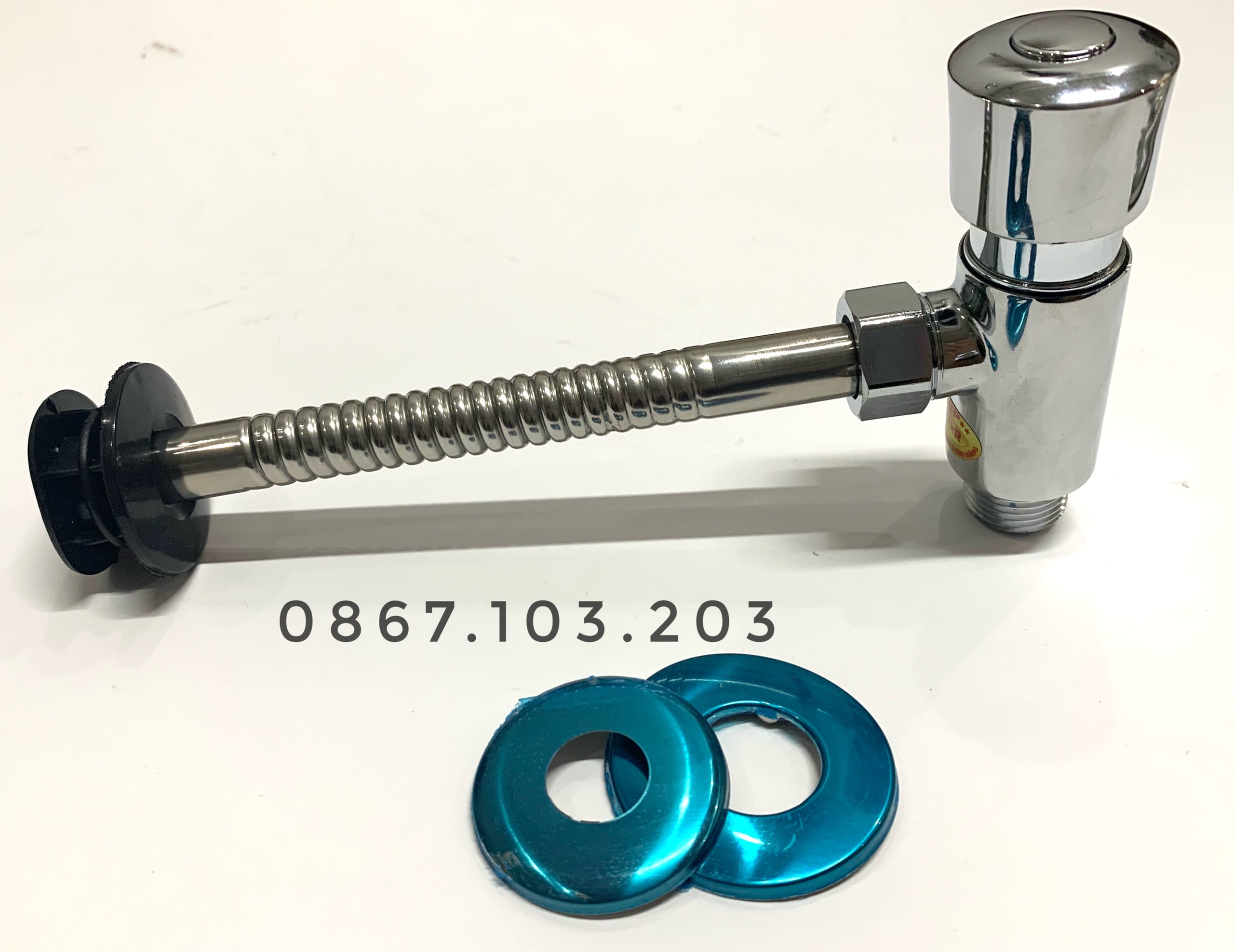 Van nhấn xả tiểu nam inox cao cấp