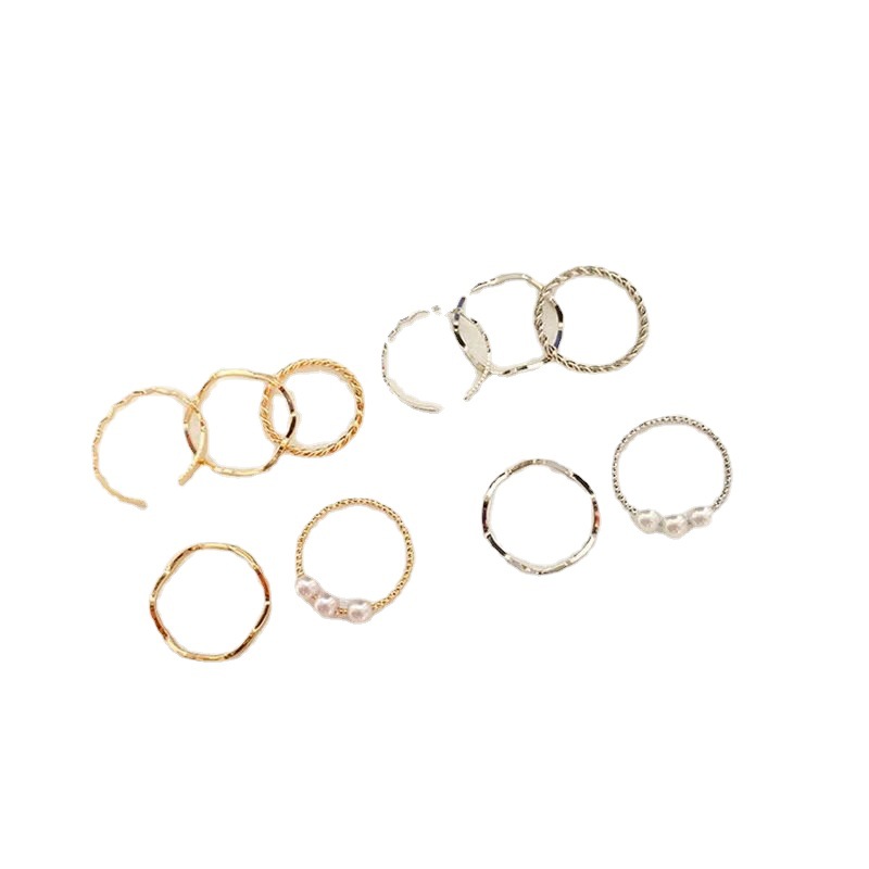 set nhẫn vintage 5 món