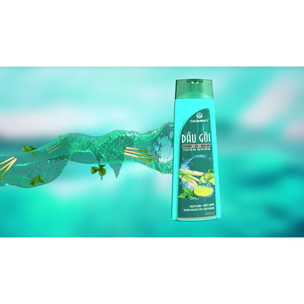 Dầu Gội Chanh - Sả - Bạc Hà Thorakao 400ml