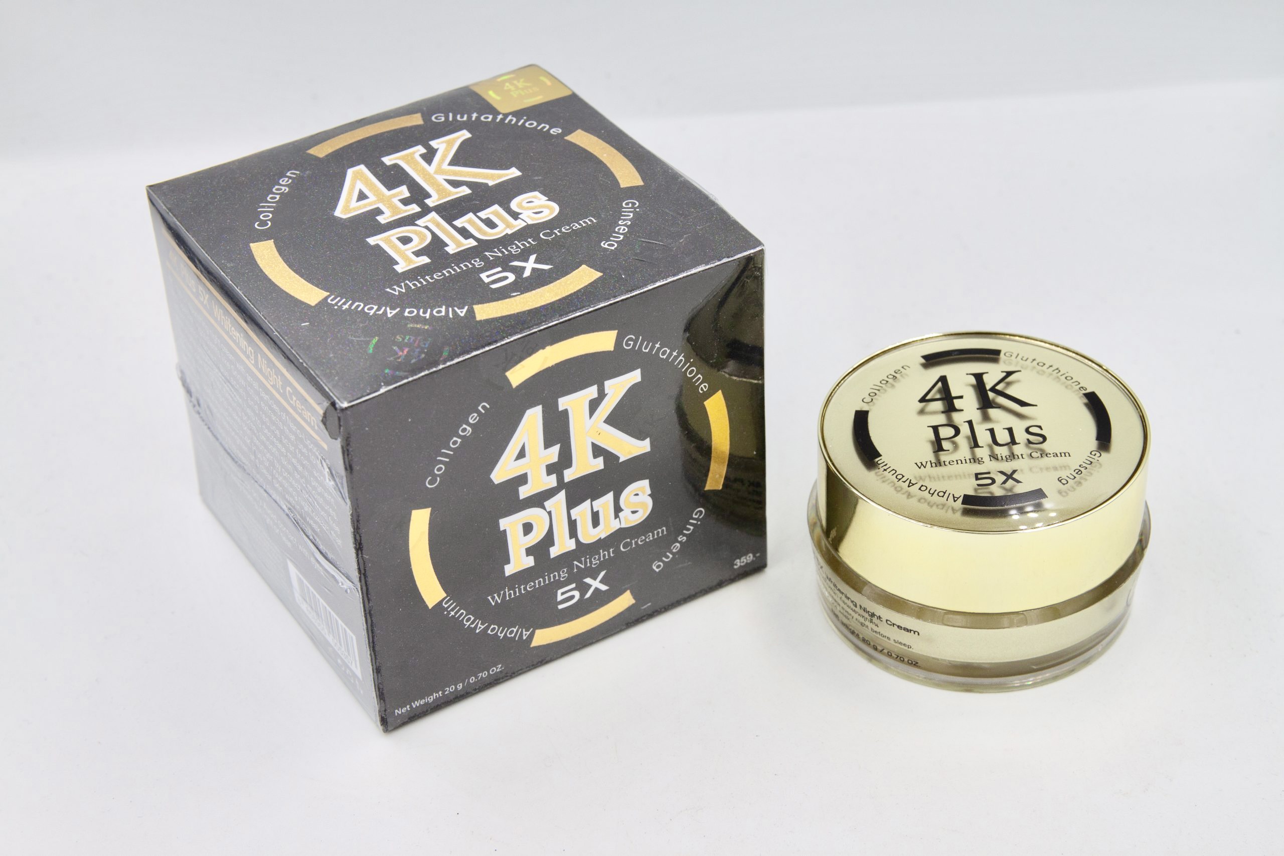 Kem 4k plus 5x thái lan dưỡng trắng da collagen nhân sâm ban đêm 20gr