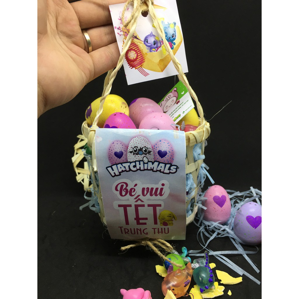 Giỏ trứng Hatchimals - quà tặng trung thu (10 trứng không trùng mẫu thú)