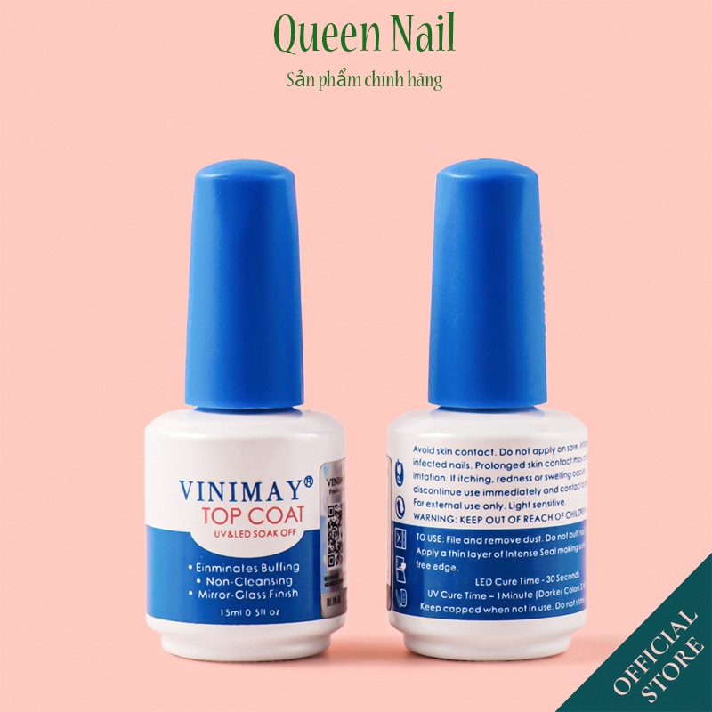 Sơn gel Vinimay ( Base, Top, Cứng móng, Top kim cương, Phá gel, Top lì, Kiềm dầu ) Hàng chính hãng 15ml
