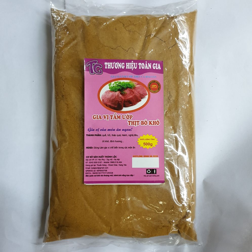 Gia vị ướp bò khô
