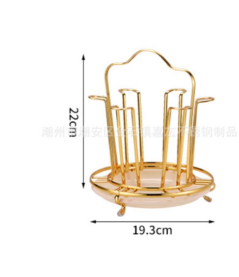 Giá úp ly cốc mạ vàng dáng tròn cao cấp